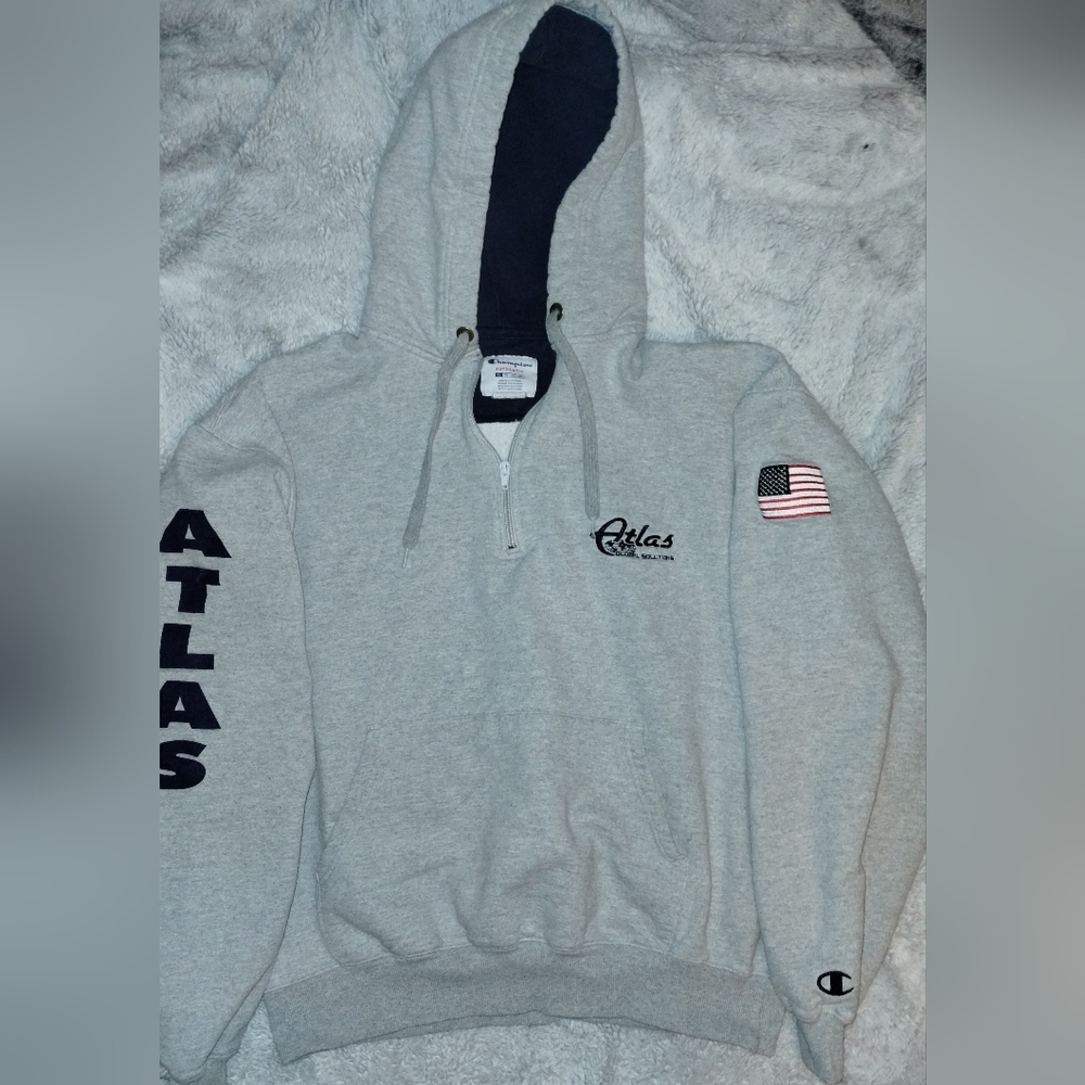 XL Champion half zip pullover hoodie